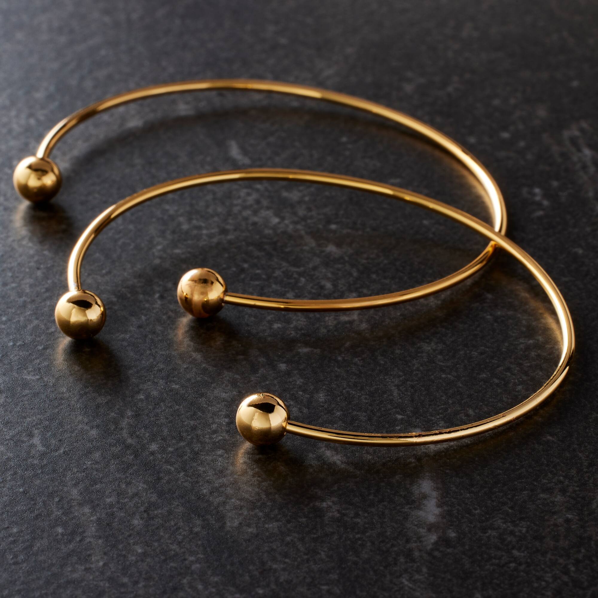 65mm Gold Charm Bangles, 2ct. by Bead Landing™